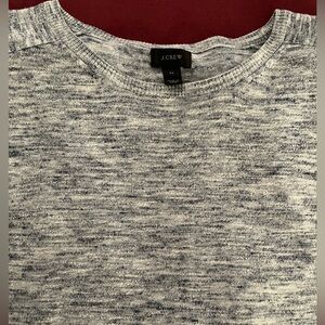 J.Crew Heathered Light Blue Cotton Knit Sweater - Size Medium